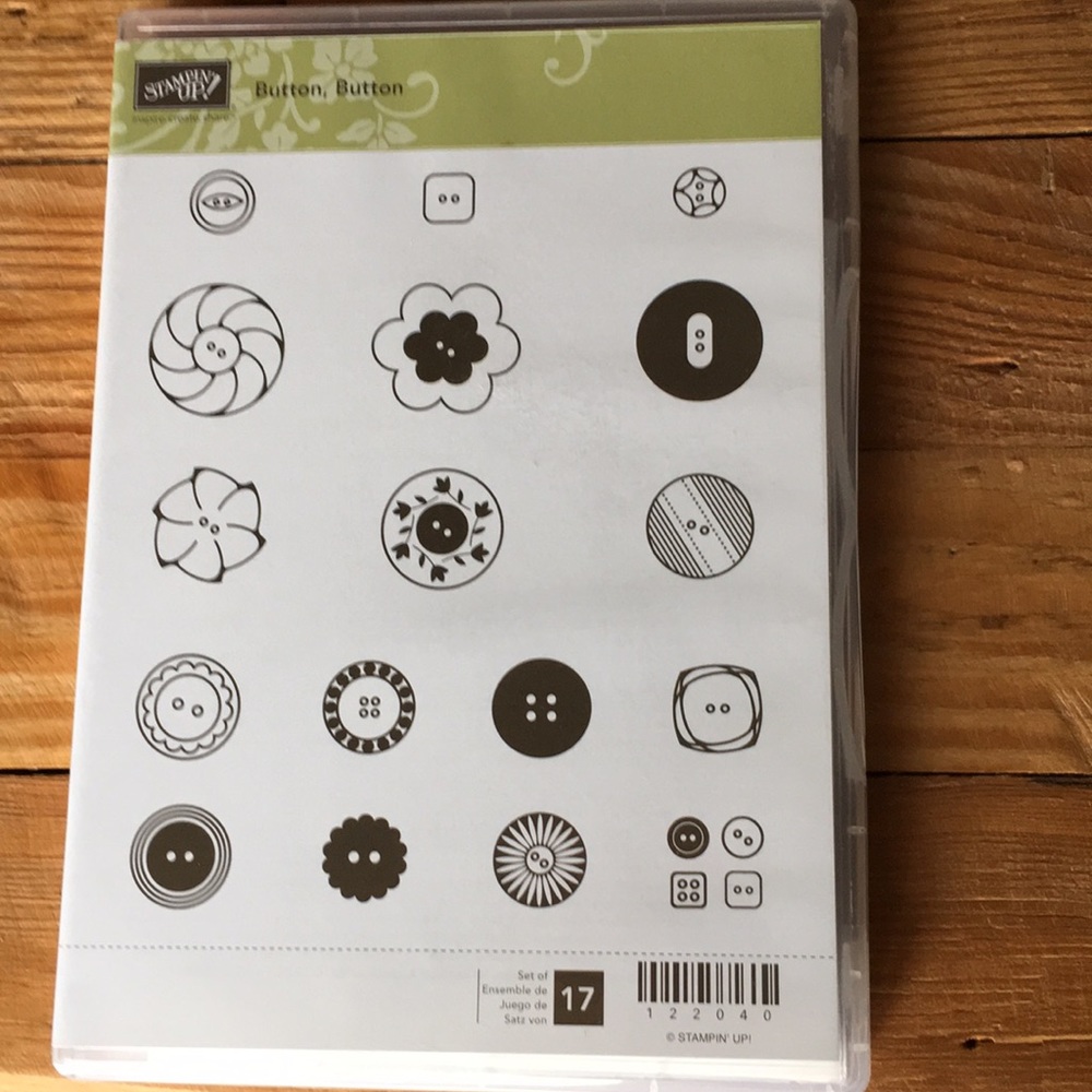 Stampin up- button button- rubber cling